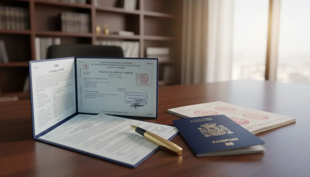 Visado nacional tipo D para España 2026: Diferencias con Schengen, tipos y guía completa