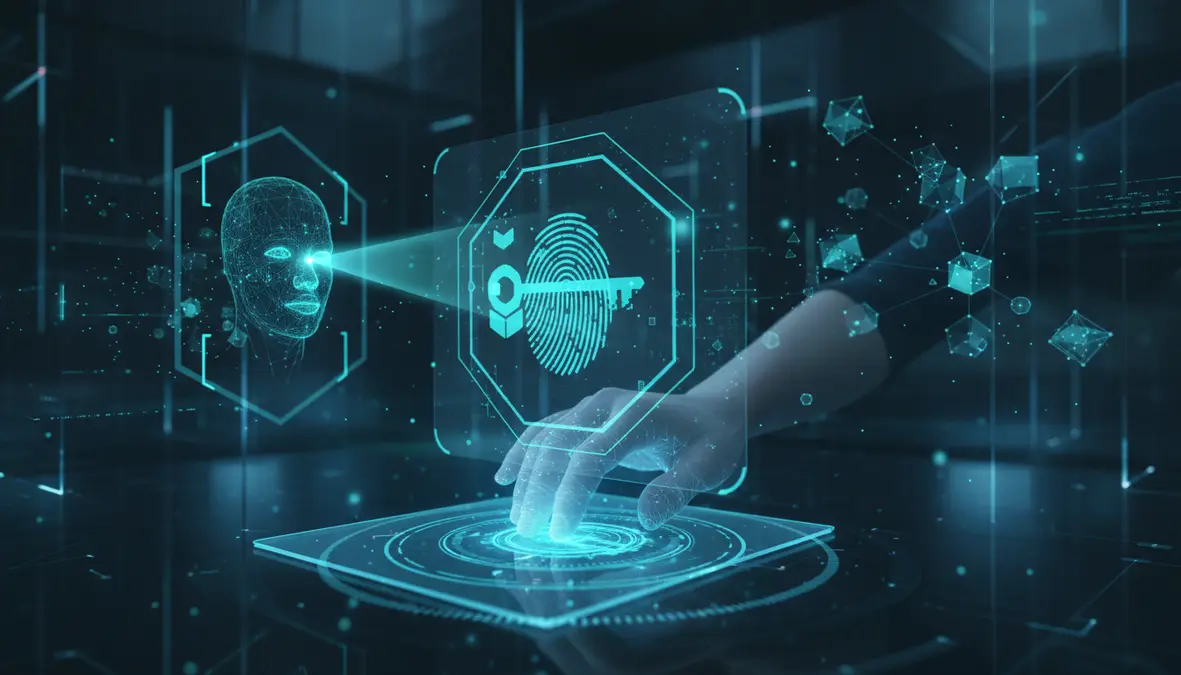 Futuristic Digital Identity Verification with Biometric Passkey Authentication and Decentralized Identity Nodes