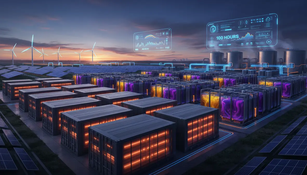 Long-Duration Energy Storage (LDES): How Iron-Air, Vanadium Flow, and Thermal Batteries Are Solving the Grid's 100-Hour Problem in 2026